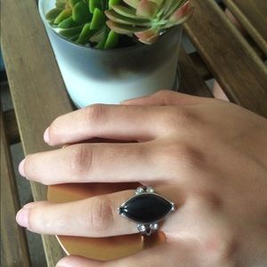 Black eye cat stone ring 2in1 setRing and earrings